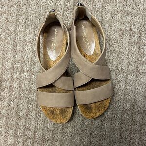 Adrienne Vittadini Women's Beige Sandals